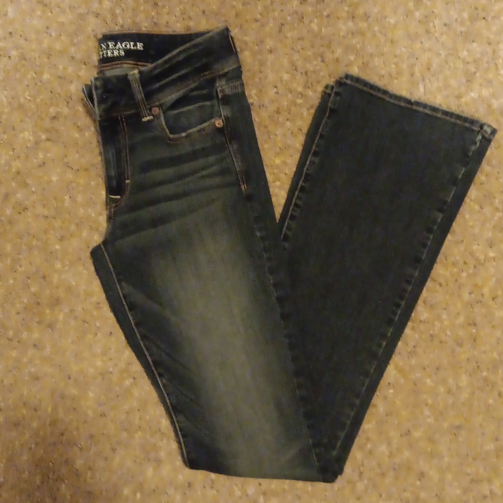 American Eagle Outfitters Women's Dark Blue Boot Cut Jeans